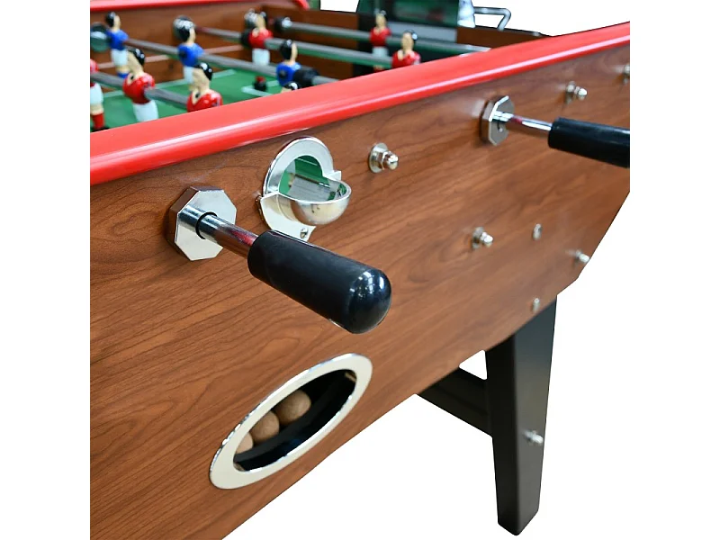 Baby-foot CLASSIC type Bistrot - 151 x 77 x 91 cm - Table de Baby-foot avec barres télescopiques et Balles Lièges Inclus