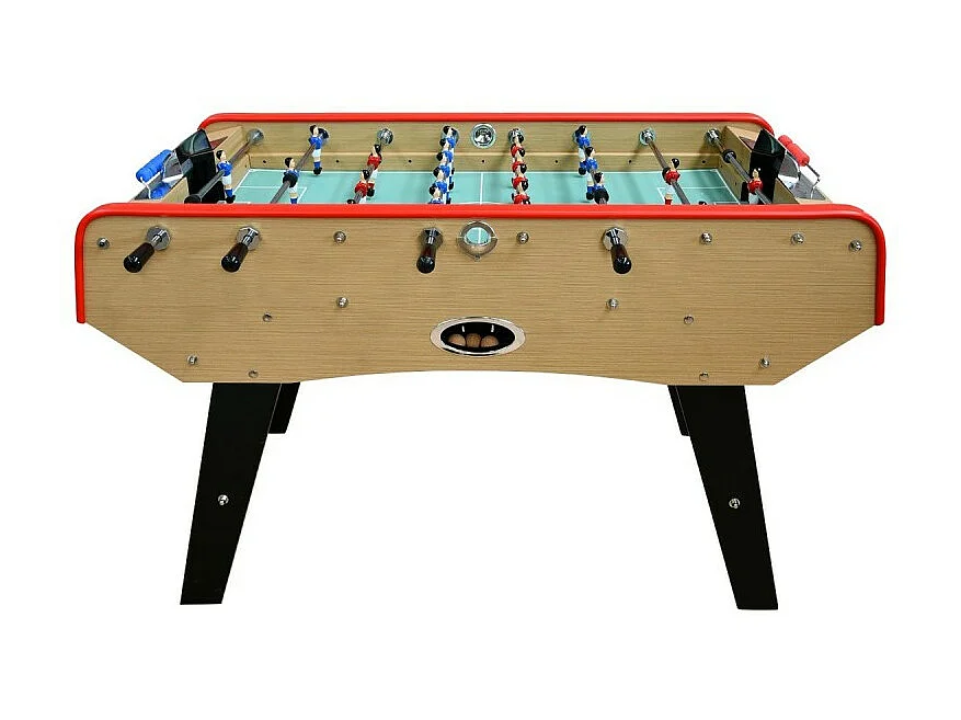 Baby-foot DELUXE type Bistrot - 151 x 77 x 91 cm - Table de Baby-foot avec barres téléscopiques et Balles Lièges Inclus