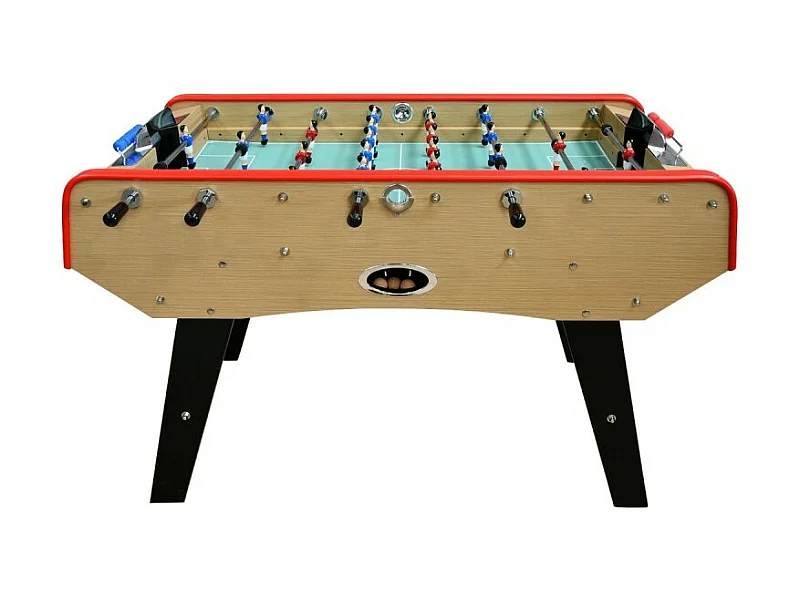 Baby-foot DELUXE type Bistrot - 151 x 77 x 91 cm - Table de Baby-foot avec barres téléscopiques et Balles Lièges Inclus