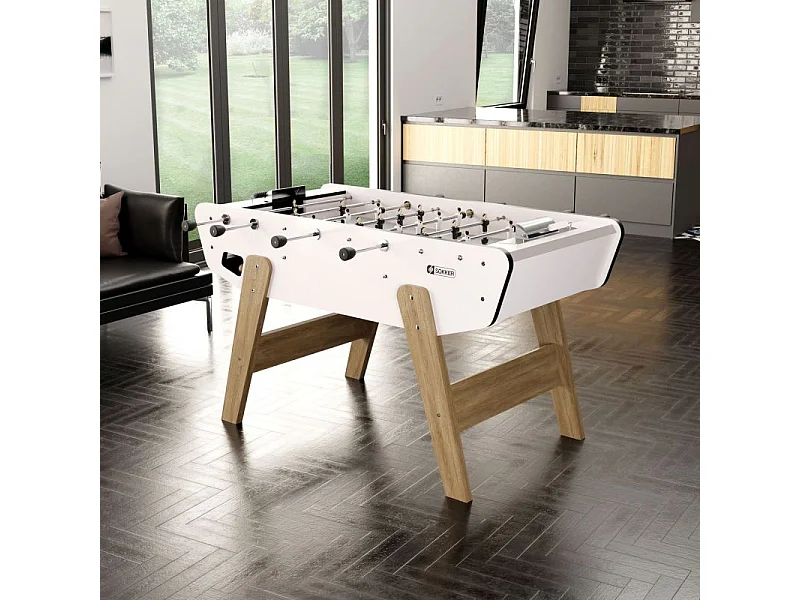 Baby-foot de Bar Coliseum avec barres télescopiques et 3 Balles Lièges Inclus 153 x 75 x 90 cm