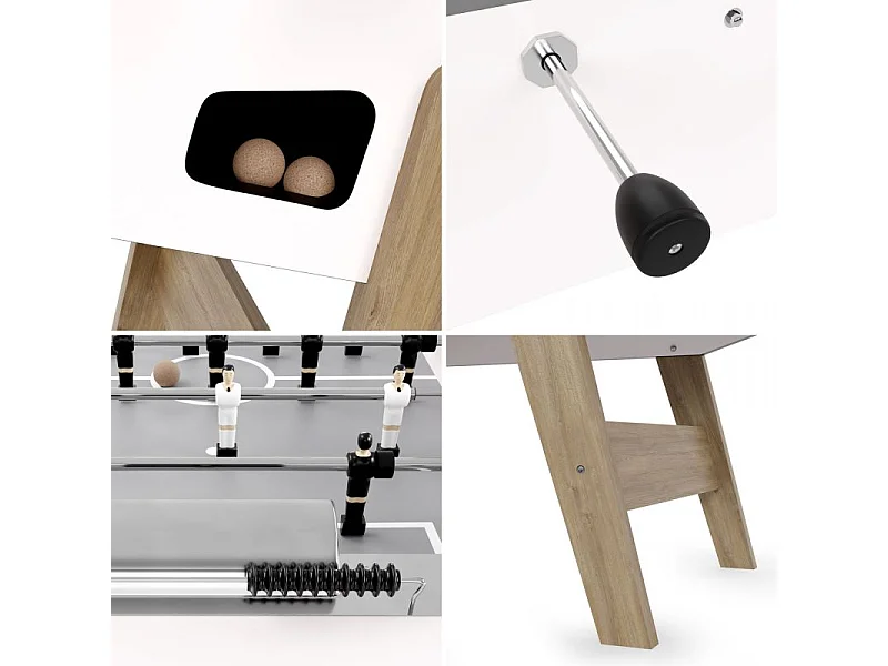 Baby-foot de Bar Coliseum avec barres télescopiques et 3 Balles Lièges Inclus 153 x 75 x 90 cm