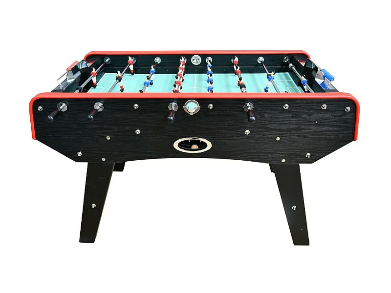 Baby-foot DELUXE type Bistrot - 151 x 77 x 91 cm - Table de Baby-foot avec barres téléscopiques et Balles Lièges Inclus