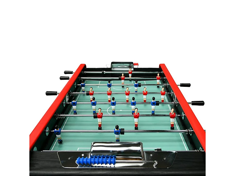 Baby-foot DELUXE type Bistrot - 151 x 77 x 91 cm - Table de Baby-foot avec barres téléscopiques et Balles Lièges Inclus