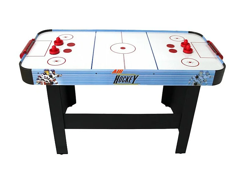 Air Hockey Teenager - Table de Air-Hockey avec système d'air pulsé 6-8W - 142 x 72 x 81 cm - Bleu/Noir