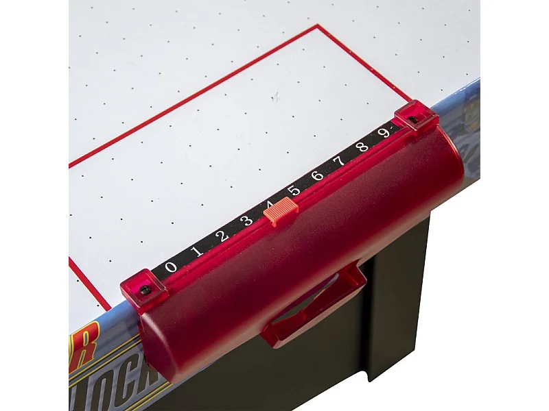 Air Hockey Teenager - Table de Air-Hockey avec système d'air pulsé 6-8W - 142 x 72 x 81 cm - Bleu/Noir