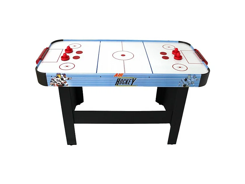 Air Hockey Teenager - Table de Air-Hockey avec système d'air pulsé 6-8W - 142 x 72 x 81 cm - Bleu/Noir