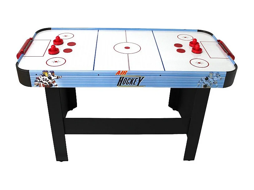 Air Hockey Teenager - Table de Air-Hockey avec système d'air pulsé 6-8W - 142 x 72 x 81 cm - Bleu/Noir