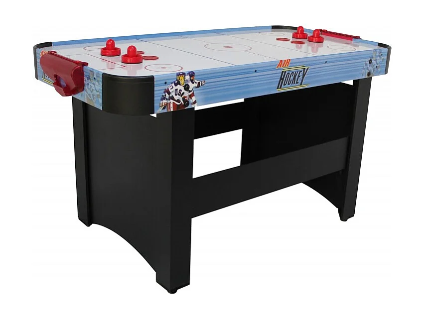Air Hockey Teenager - Table de Air-Hockey avec système d'air pulsé 6-8W - 142 x 72 x 81 cm - Bleu/Noir