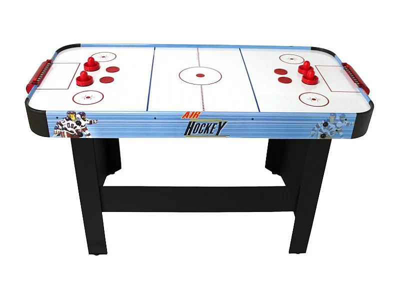 Air Hockey Teenager - Table de Air-Hockey avec système d'air pulsé 6-8W - 142 x 72 x 81 cm - Bleu/Noir