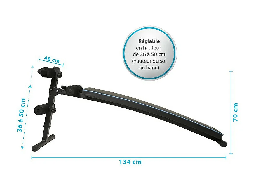 Banc de Musculation APOLLON Appareil de fitness multifonction avec Hauteur d'inclinaison réglable - Charge max 110Kg