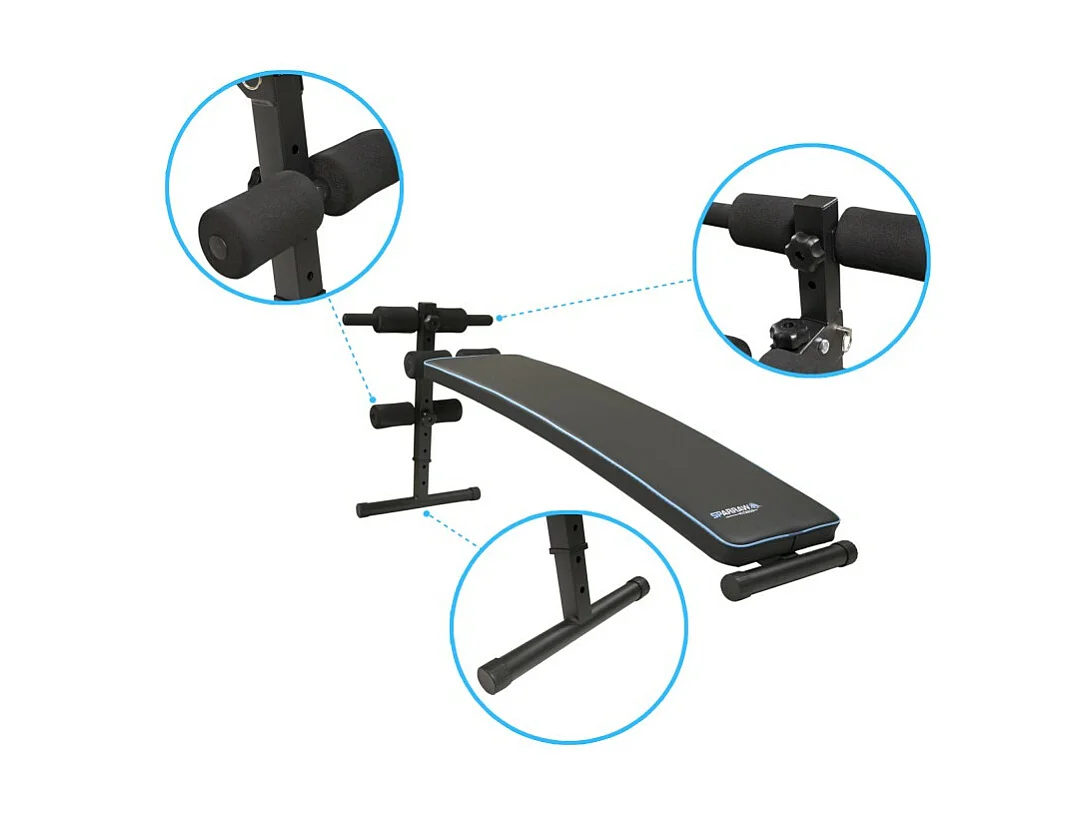 Banc de Musculation APOLLON Appareil de fitness multifonction avec Hauteur d'inclinaison réglable - Charge max 110Kg