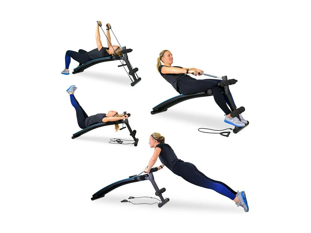 Banc de Musculation ARTEMIS Appareil de fitness multifonction avec sangles de résistance et Hauteur réglable