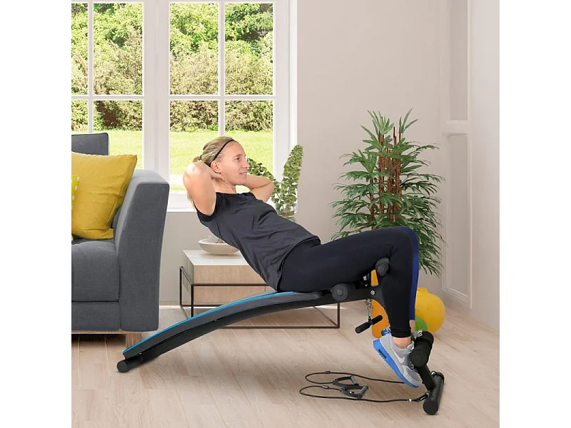 Banc de Musculation ARTEMIS Appareil de fitness multifonction avec sangles de résistance et Hauteur réglable