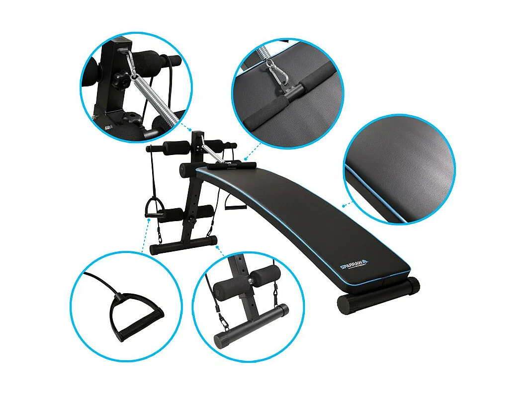Banc de Musculation ARTEMIS Appareil de fitness multifonction avec sangles de résistance et Hauteur réglable