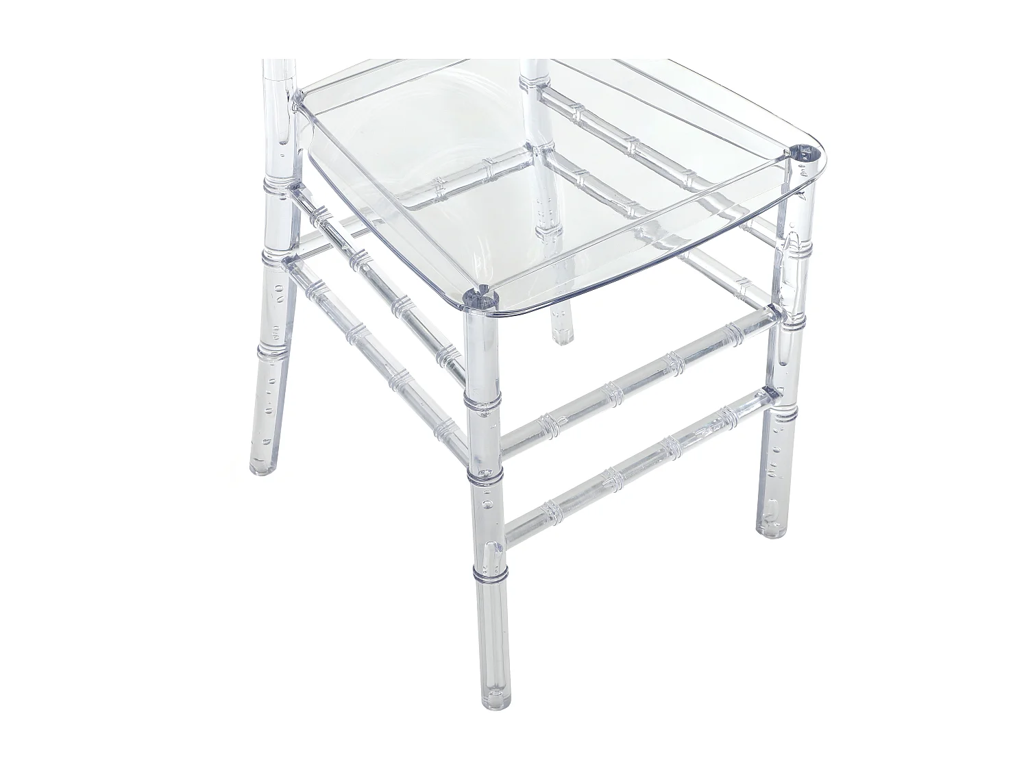 Lot de 6 chaises en polycarbonate plein - Cristal - AMALINE