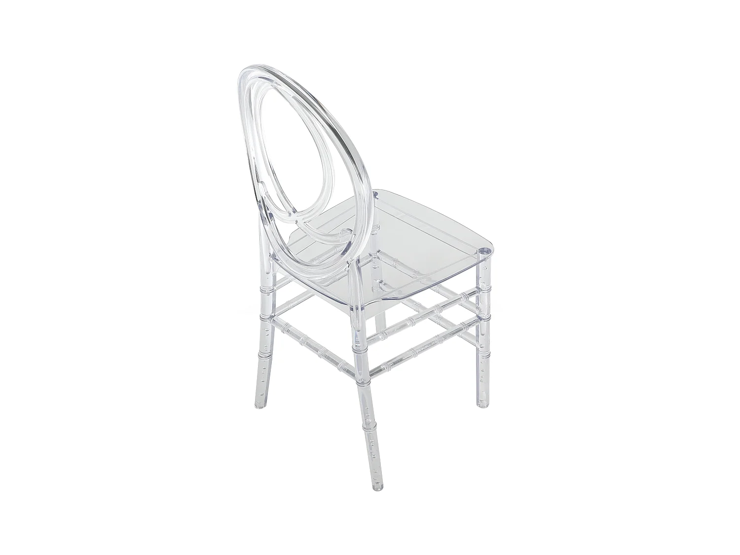 Stuhl 6er-Set - Vollpolycarbonat - Kristall - AMALINE