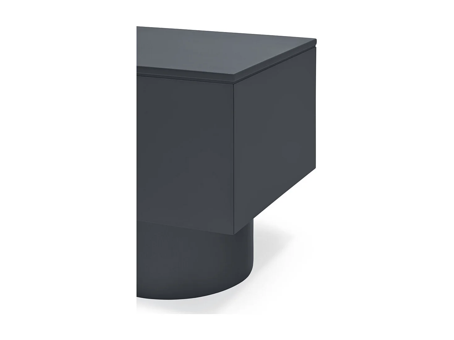 Totem - Meuble TV 4 portes en bois L200 cm - Couleur : Gris anthracite