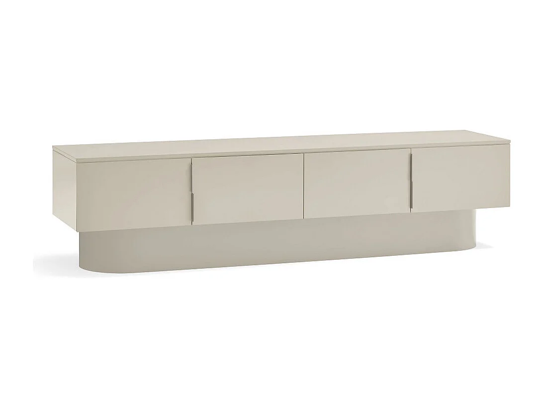 Totem - Meuble TV 4 portes en bois L200 cm - Couleur : Sable