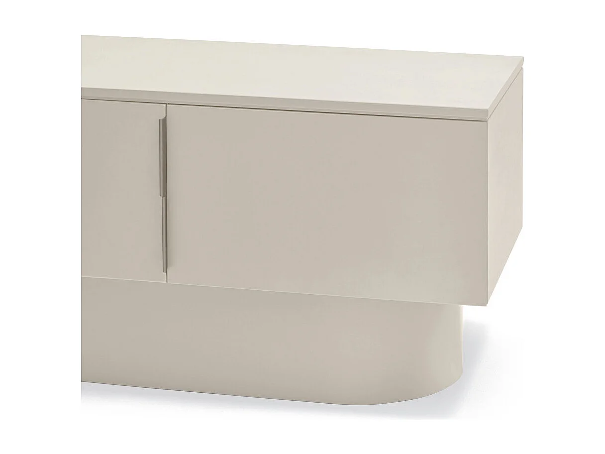 4-türiger sandlackierter TV-Schrank 200x45 cm