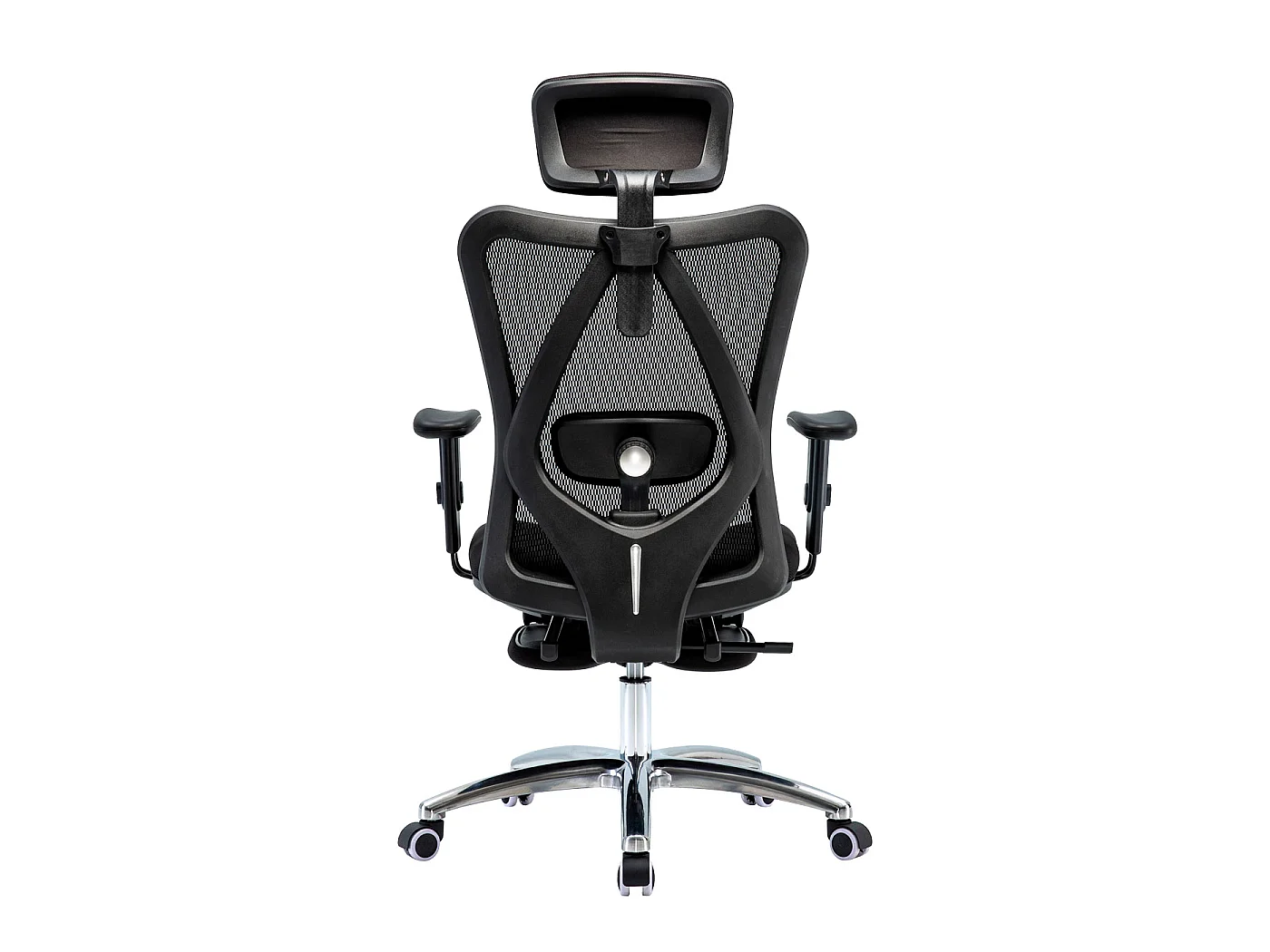 Chaise de bureau SIHOO-J86,  avec repose-pieds, noir