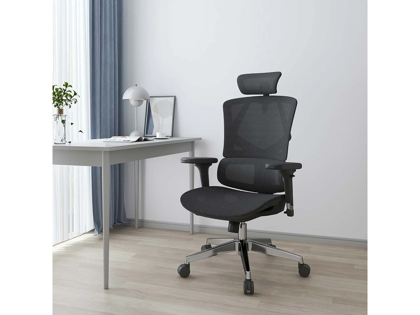 Chaise de bureau SIHOO-J89,  mesh noir