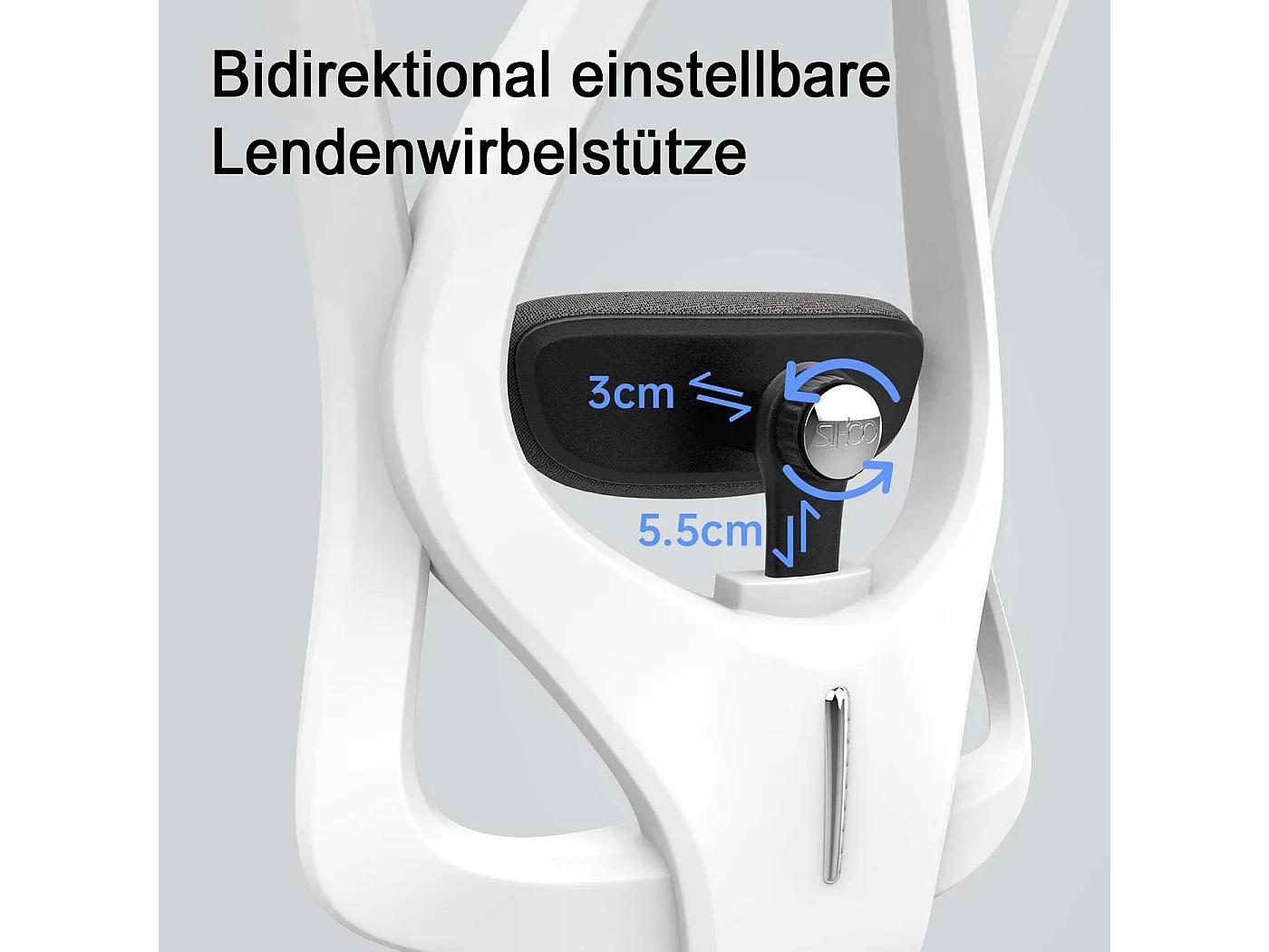 Bureaustoel SIHOO-J87,  bekleding zwart, frame zwart