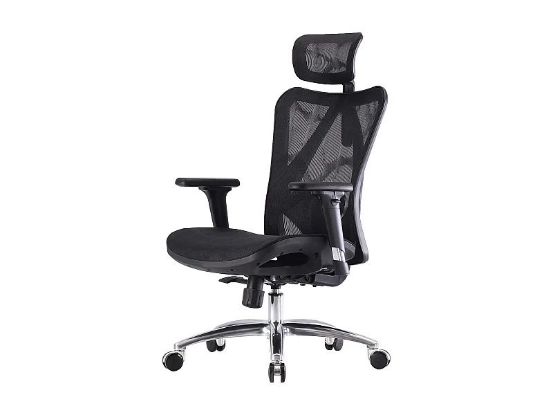 Bürostuhl SIHOO-J87, Bezug schwarz, Gestell schwarz