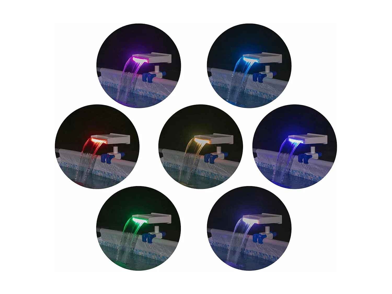 Cascata per Piscine Tubolari Bestway con Luce LED 34x24x32 cm