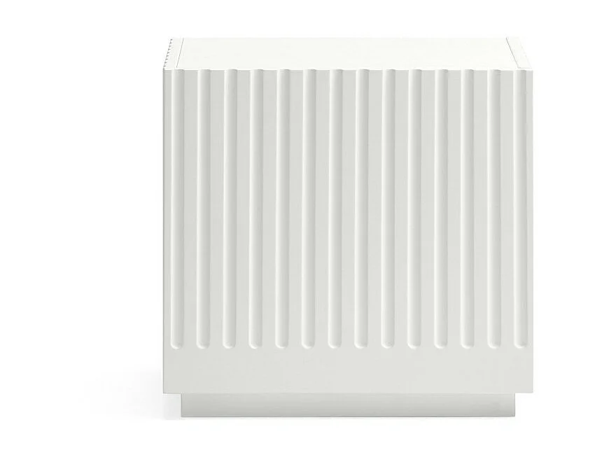 Doric - Table de chevet 1 tiroir en bois - Blanc