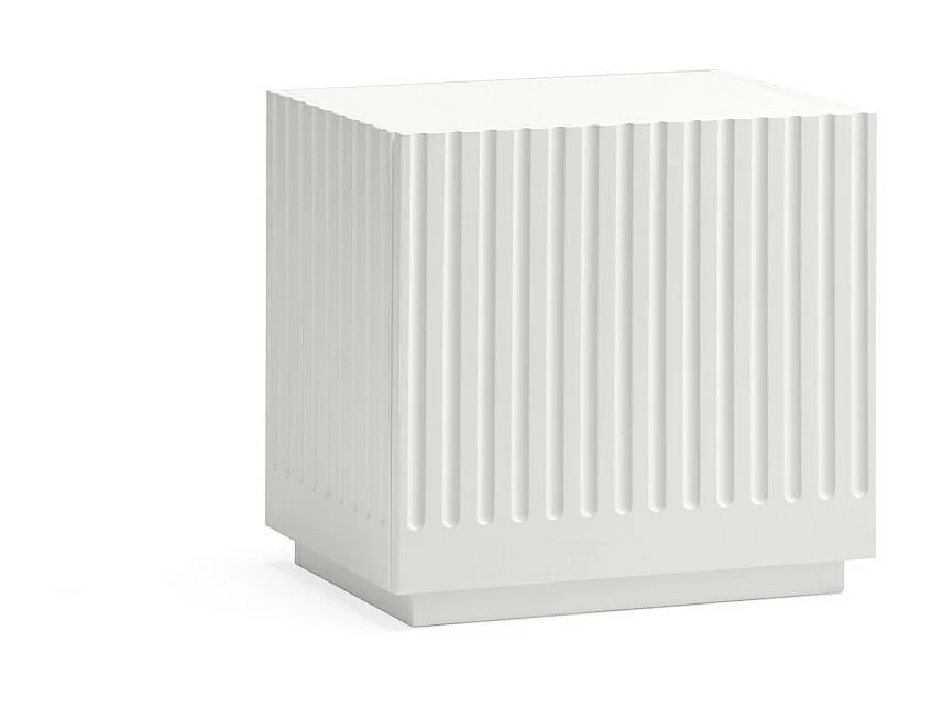 Doric - Table de chevet 1 tiroir en bois - Blanc