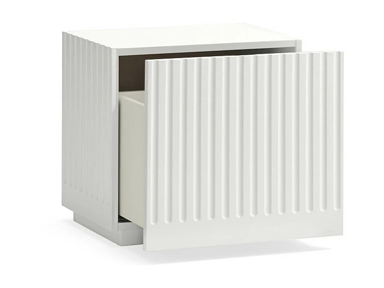 Doric - Table de chevet 1 tiroir en bois - Blanc