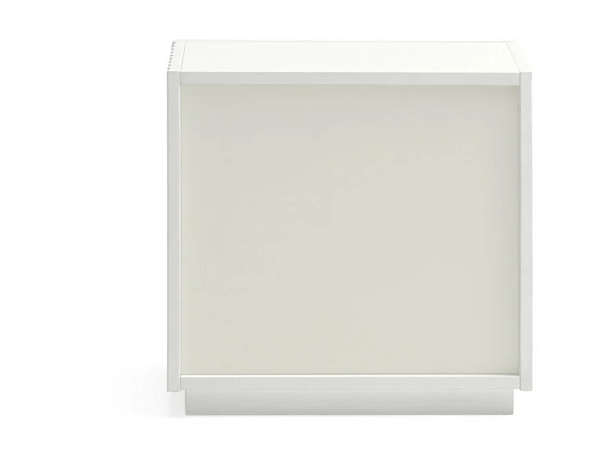 Doric - Table de chevet 1 tiroir en bois - Blanc