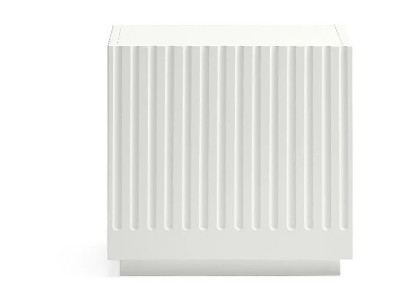 Doric - Table de chevet 1 tiroir en bois - Blanc