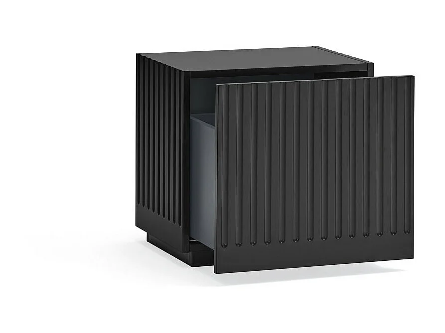 Doric - Table de chevet 1 tiroir en bois - Noir