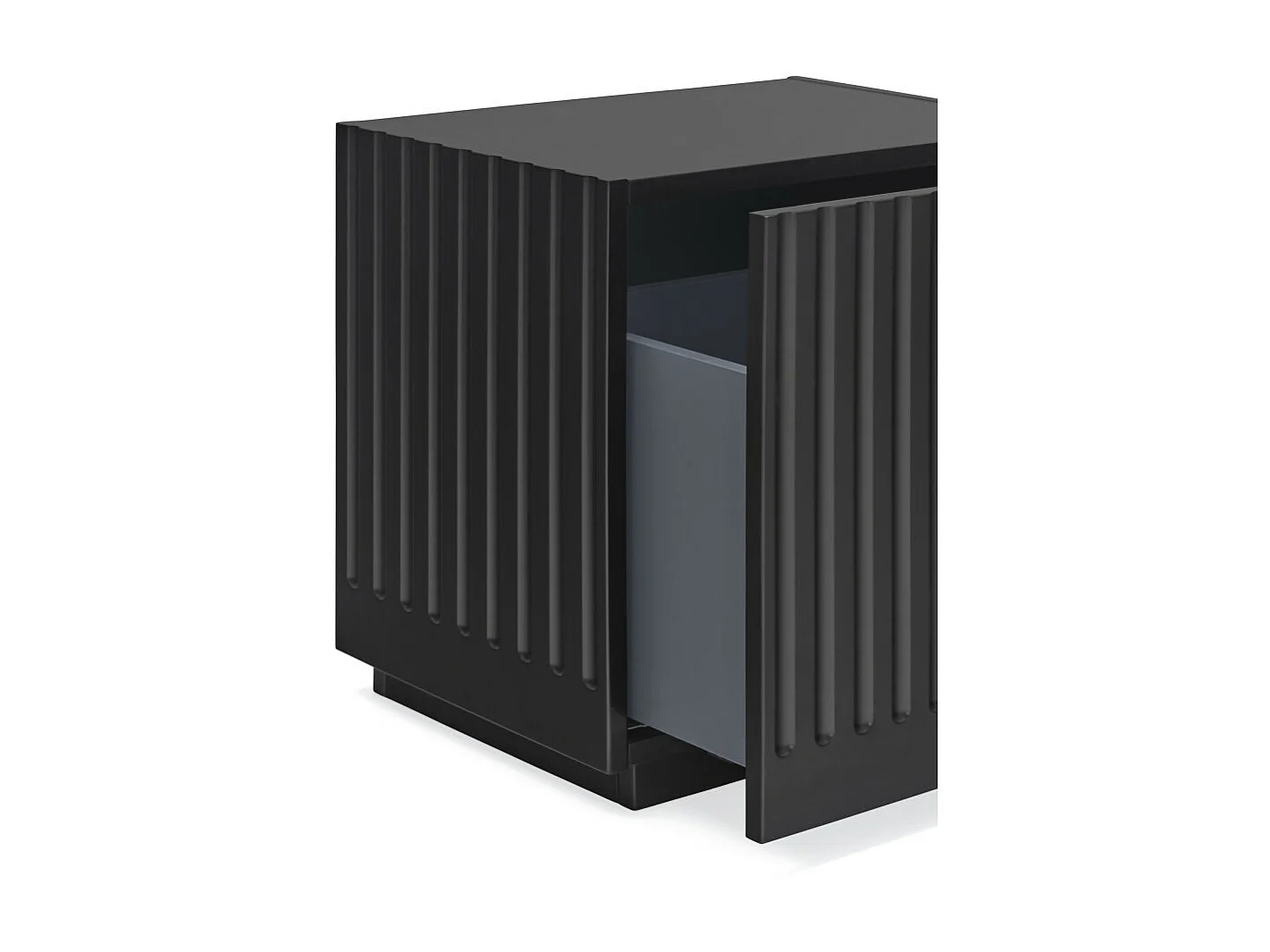 Doric - Table de chevet 1 tiroir en bois - Noir