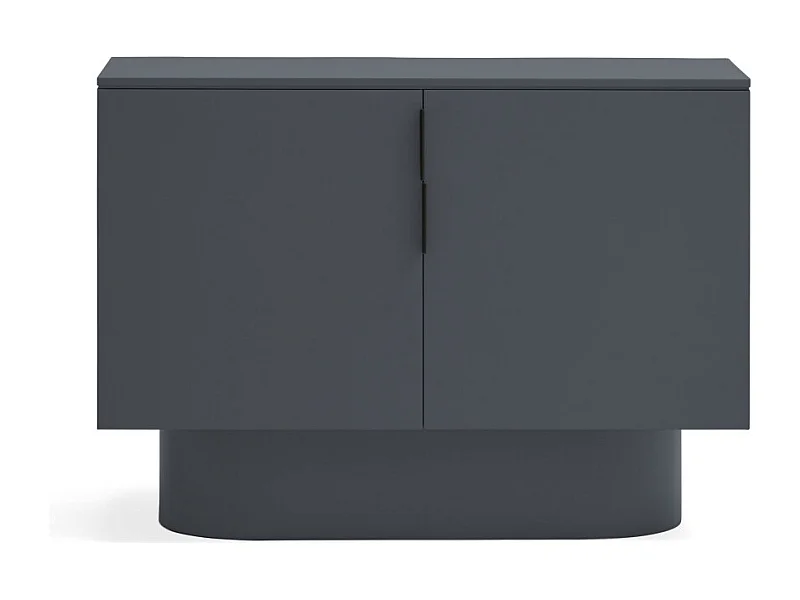 Commode 2 deuren laquée gris antraciet 100x82 cm