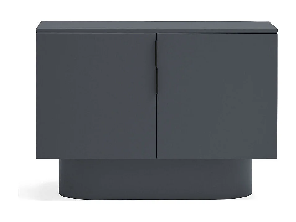 Commode 2 deuren laquée gris antraciet 100x82 cm