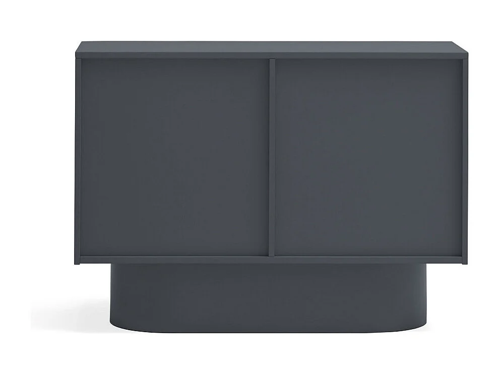 Commode 2 deuren laquée gris antraciet 100x82 cm