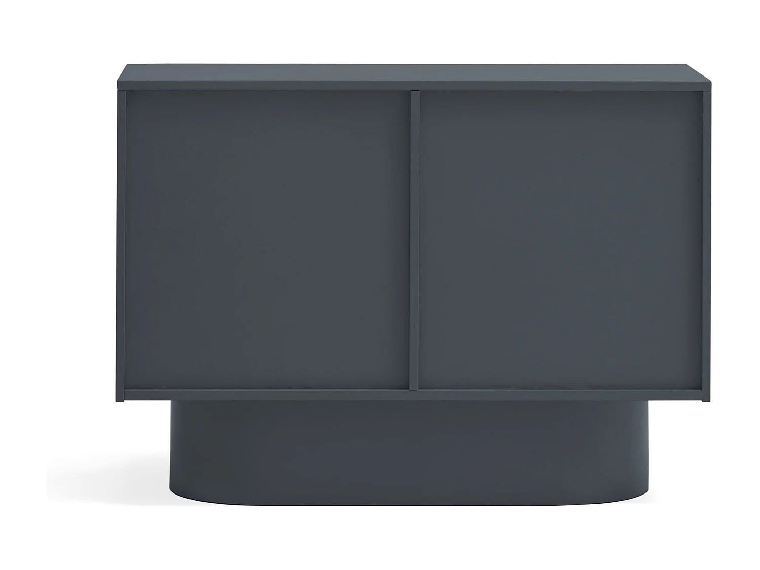 Commode 2 deuren laquée gris antraciet 100x82 cm