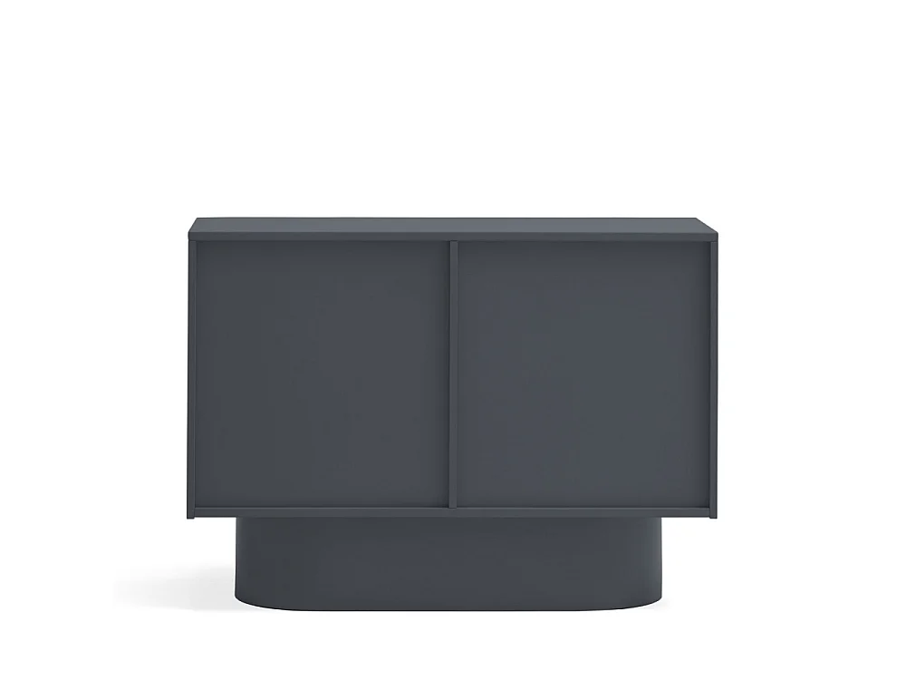 Cômoda 2 portas lacada cinza antracite 100x82 cm