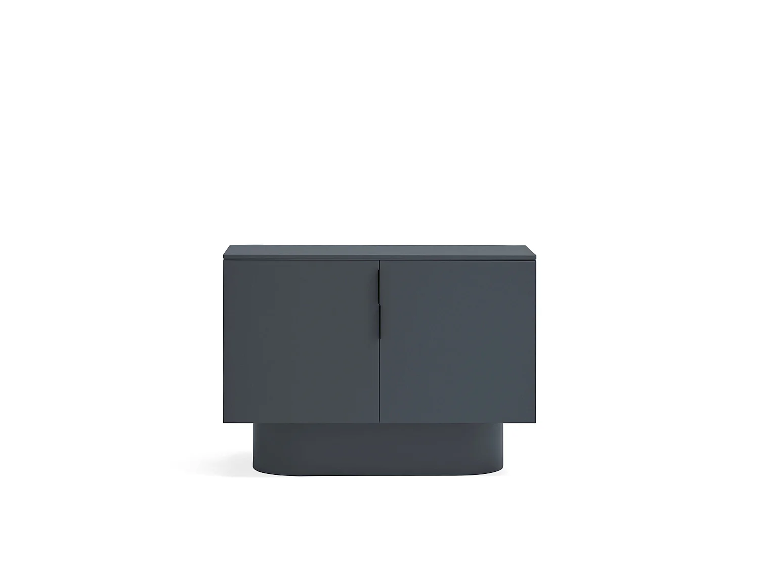 Cômoda 2 portas lacada cinza antracite 100x82 cm