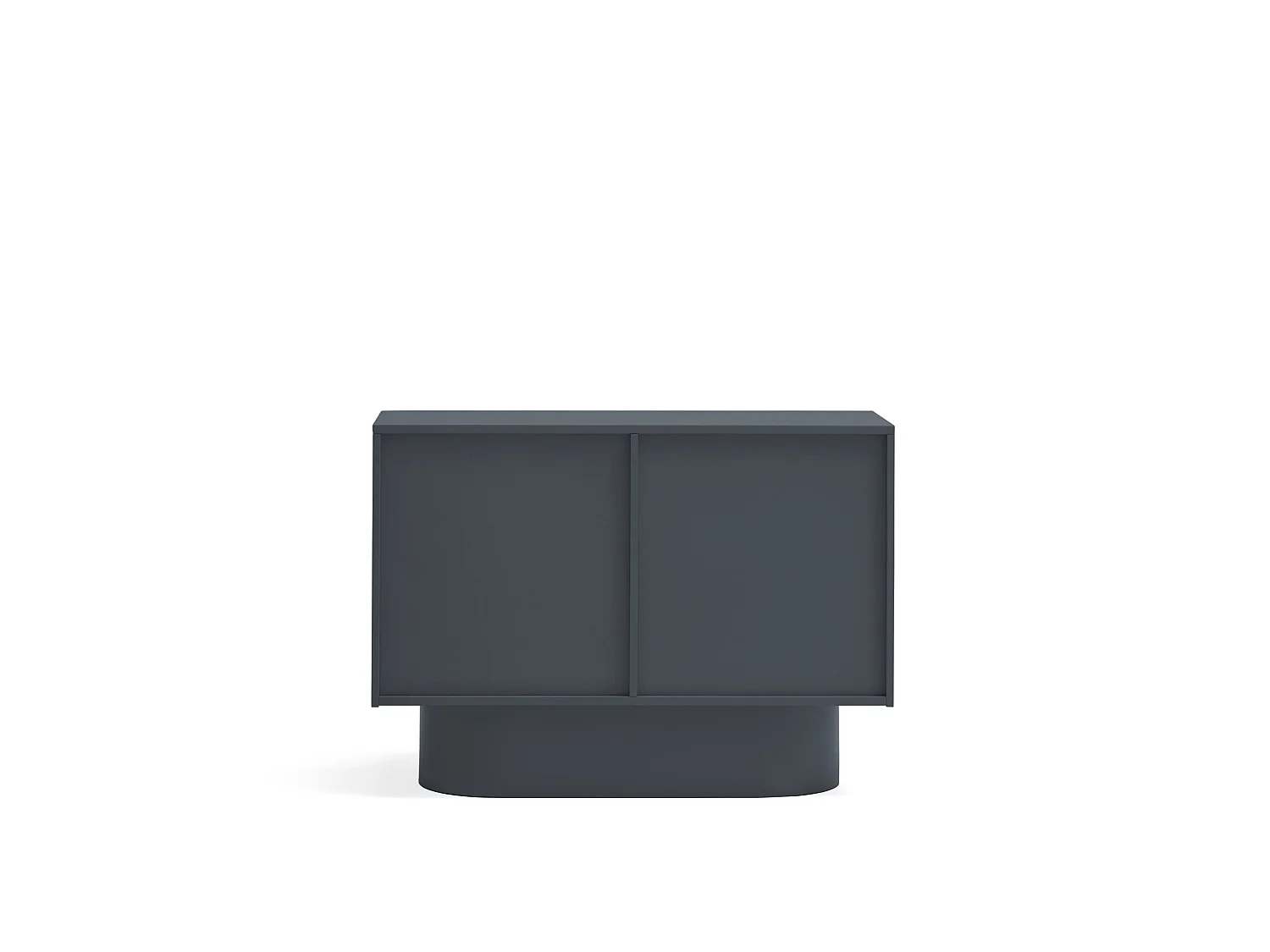 Cômoda 2 portas lacada cinza antracite 100x82 cm