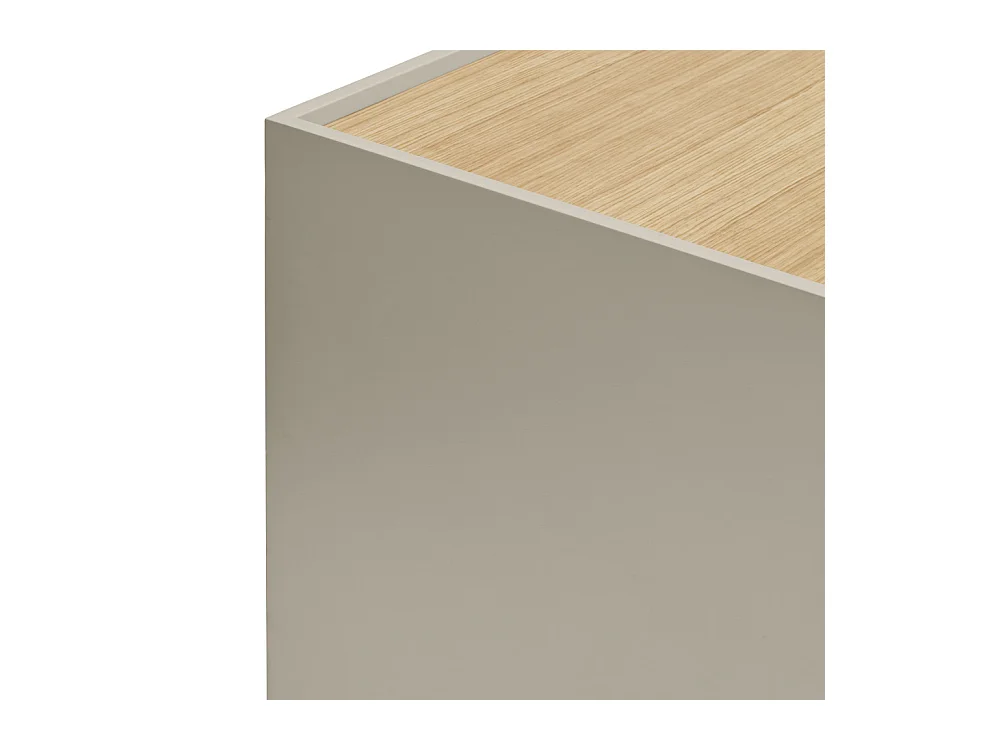 Otto - Buffet 3 portes, 3 tiroirs en bois L180cm - Beige