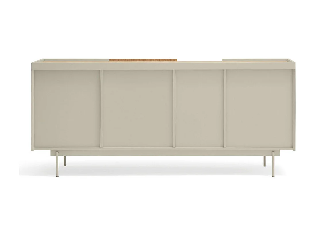 Otto - Buffet 3 portes, 3 tiroirs en bois L180cm - Beige