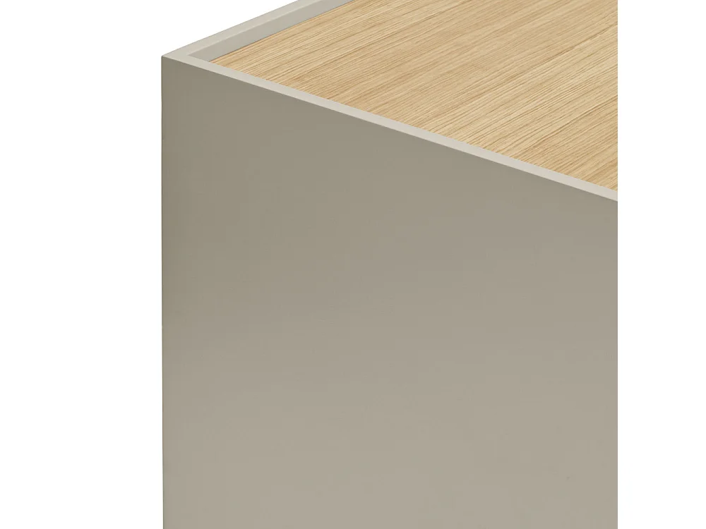 Otto - Buffet 3 portes, 3 tiroirs en bois L180cm - Beige