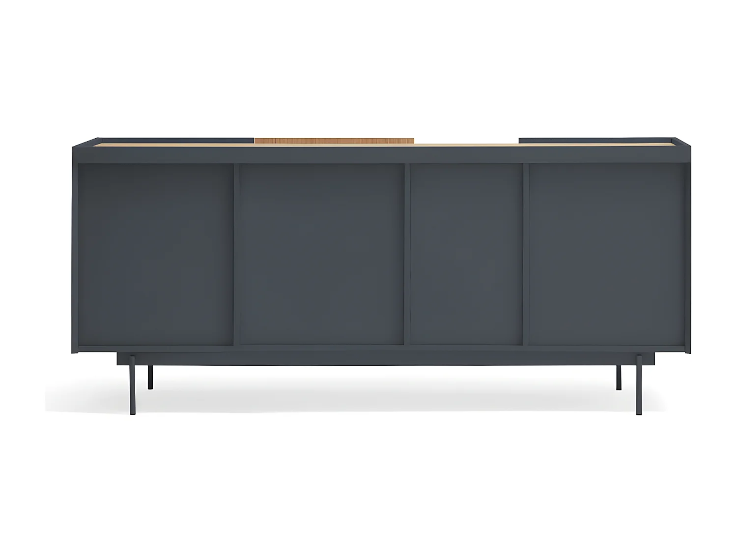 Otto - Buffet 3 portes, 3 tiroirs en bois L180cm - Gris anthracite