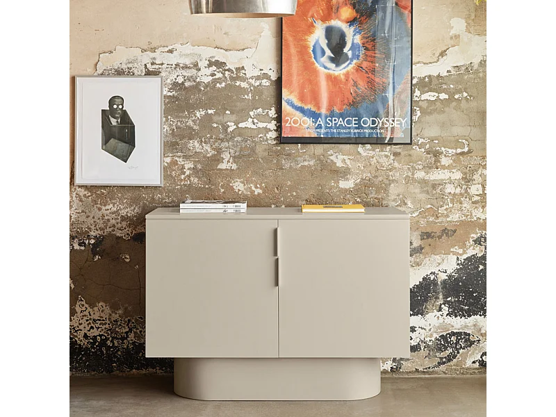 Totem - Buffet 2 portes en bois L100 cm - Couleur : Sable