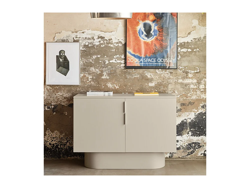 Totem - Buffet 2 portes en bois L100 cm - Couleur : Sable
