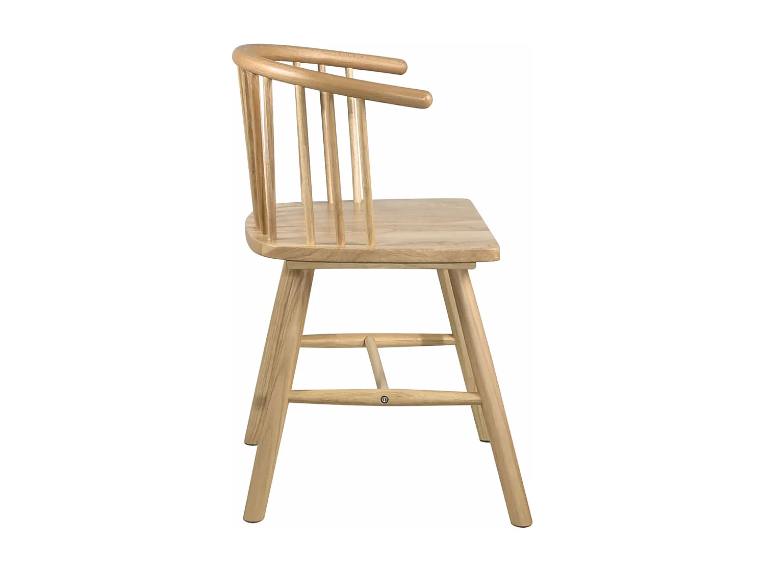 Silla de barrotes de madera maciza en tono claro, estilo retro vintage bistró western Windsor MINO