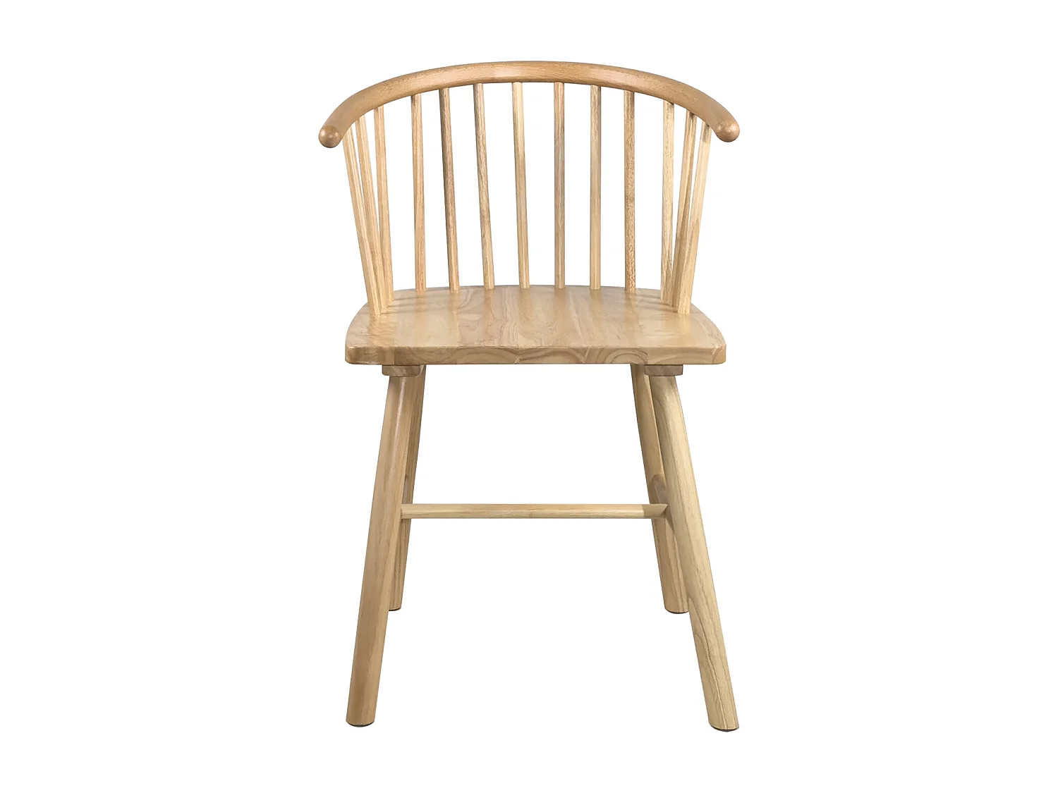 Chaise à barreaux bois massif teinte claire style rétro vintage bistrot western windsor MINO